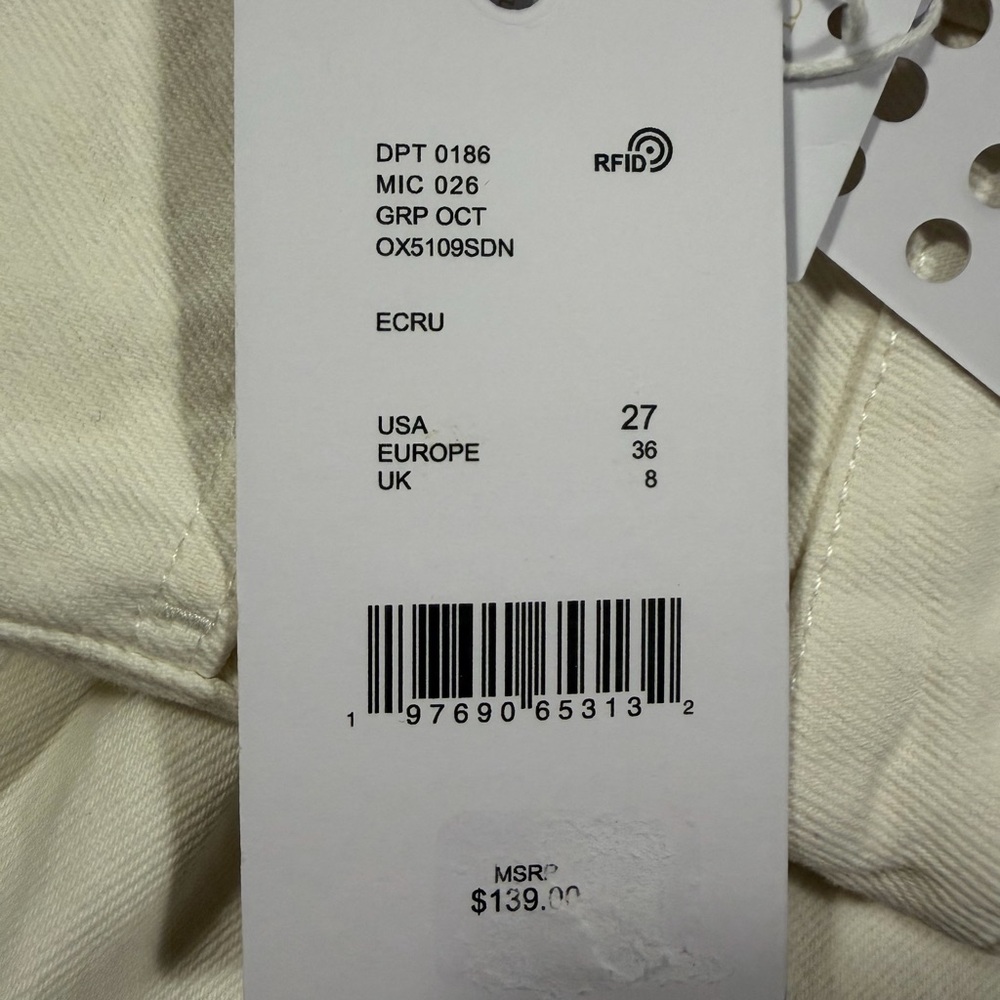 High Rise Cream Jeans - Picture 9 of 9